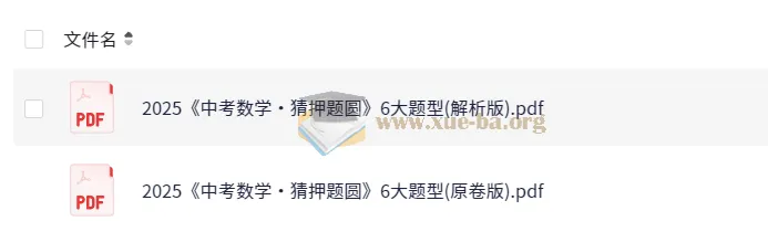 2025中考数学·猜押题圆 6大题型精讲精练