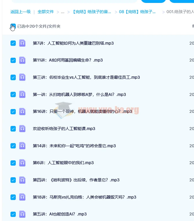 给孩子的音乐艺术鉴赏课+世界名画鉴赏课+人工智能课（完结）