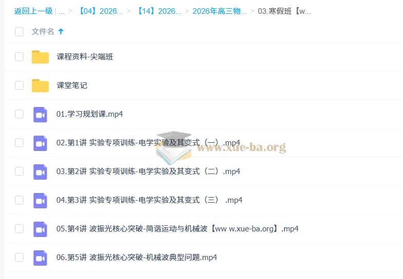 郑梦瑶 2026高三高考物理二轮尖端寒假班(持续更新)
