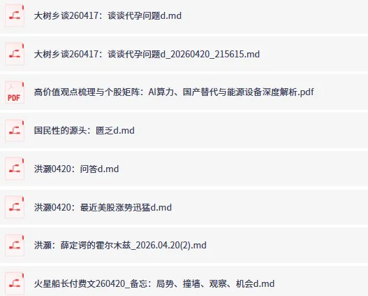 全网付费文章·大佬文集圈·学习先锋·精选研报(4月20日更新)