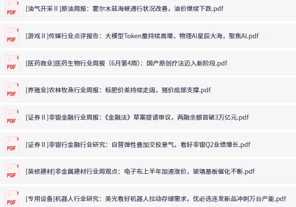 付费研报与大佬观点合集:6月29日更新,精选行业深度分析