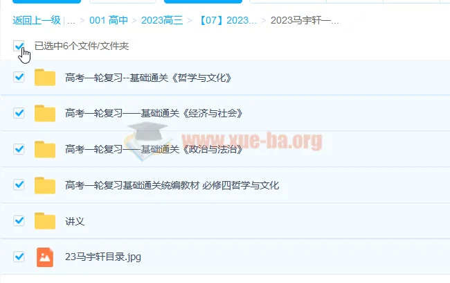 2023高考政治 马宇轩政治一轮复习课程（更新4章）