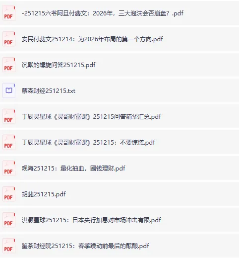 12月15日付费文精选:大佬文集、学习先锋与行业研报合集