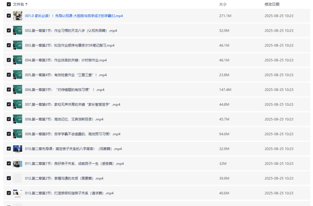 大脸陈《自学成才家长课》系统课程:从作业习惯到核心能力,真正教家长如何培养孩子自学力