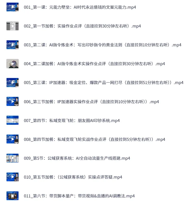 兔妈2025年AI文案大师班：从元能力到商业变现的全链路实战课程