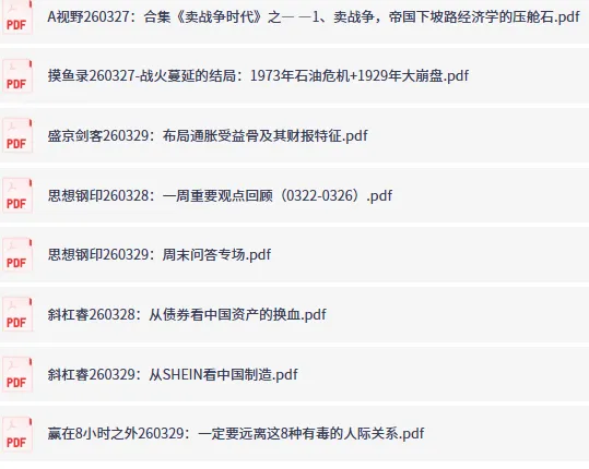 全网付费文章·大佬文集圈·学习先锋·精选研报（3月29日更新）