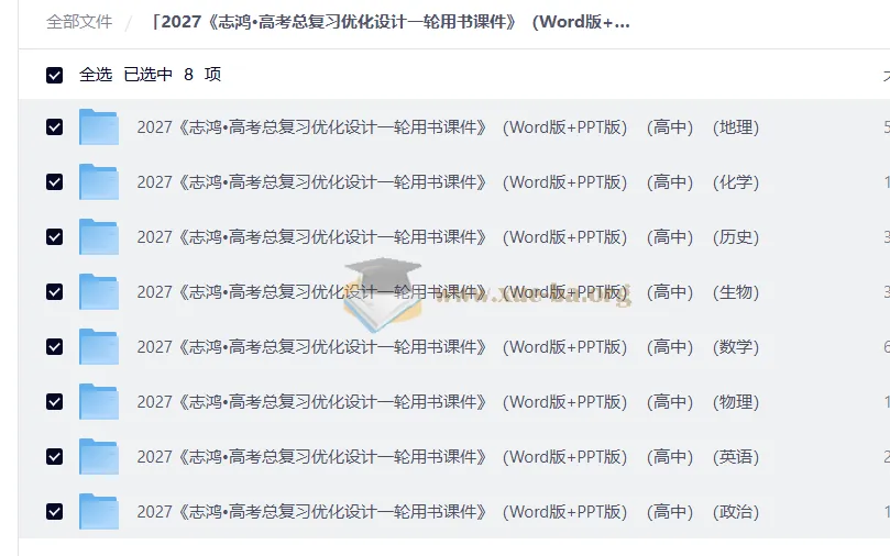 2027高考总复习优化设计一轮用书课件（Word+PPT版）全8科