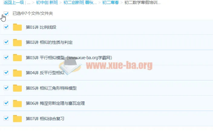 2021初二数学寒假培训班（创新在线）林儒强