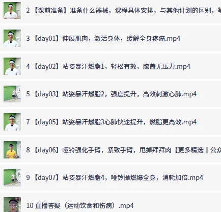 猫叔：21天低强度无跑跳高效减脂，简单实用的居家训练计划