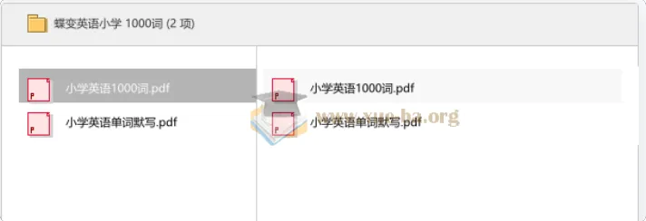 蝶变英语小学 1000词