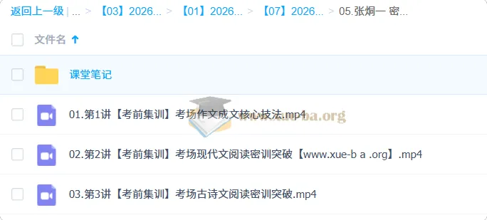 2026高三语文冲刺密训班 张炯一考前集训课程