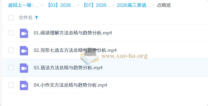 牟恩博2026高三高考英语冲刺点睛班 五大题型方法总结与趋势分析