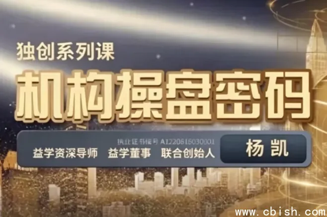机构操盘密码操盘策略提升班视频课程 杨凯半年班完整教学资料