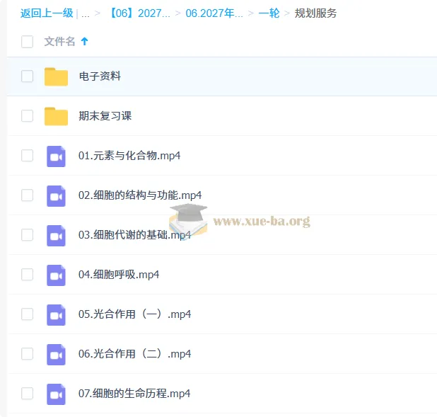 2027年高三高考生物一轮复习 万猛主讲 全套视频课程+电子笔记