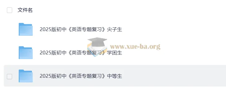 2025初中英语专题复习分层资料包：学困生/中等生/尖子生全覆盖