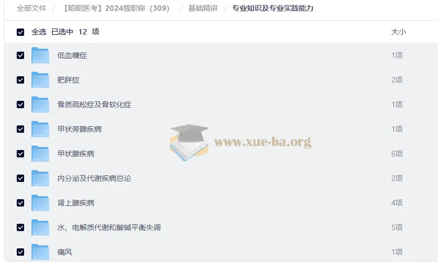 昭昭医考2024级职称(309)内分泌学精讲课程