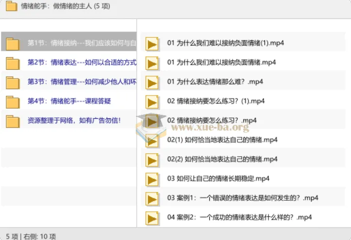 情绪舵手：做情绪的主人——系统化情绪管理实战课程