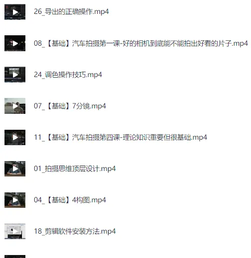 轻松汽车摄影全能课:32节系统教学,从拍摄思维到剪辑实操全掌握