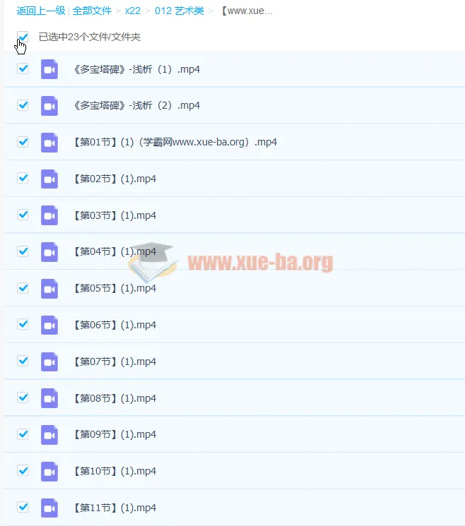 毛笔书法教程 楷书多宝塔-20讲高清视频
