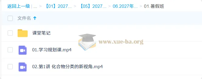 2027高中高一化学赵怡然一轮暑假班课程
