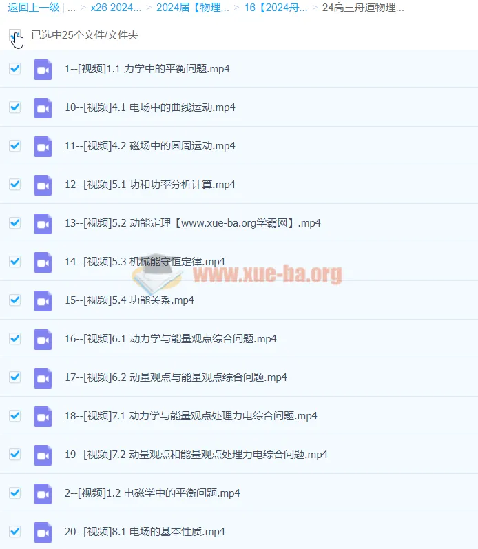 2024高三高考物理 舟道物理二轮复习课程