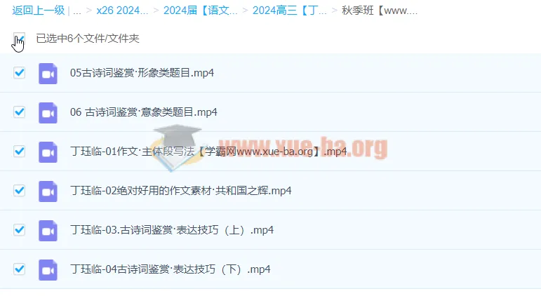 2024高三高考语文 丁珏临语文秋季班 课程资源