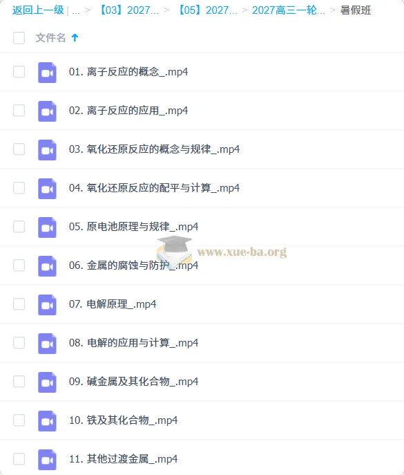 2027高三高考化学 孔维钢一轮暑假班 离子反应与电化学专题精讲