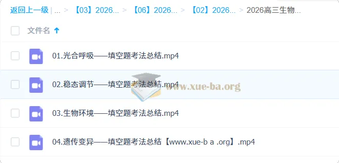万猛2026高三高考生物三轮冲刺押题课 填空题考法总结