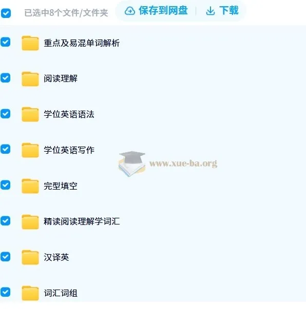 小董学长学位英语山东课程 备考资料合集