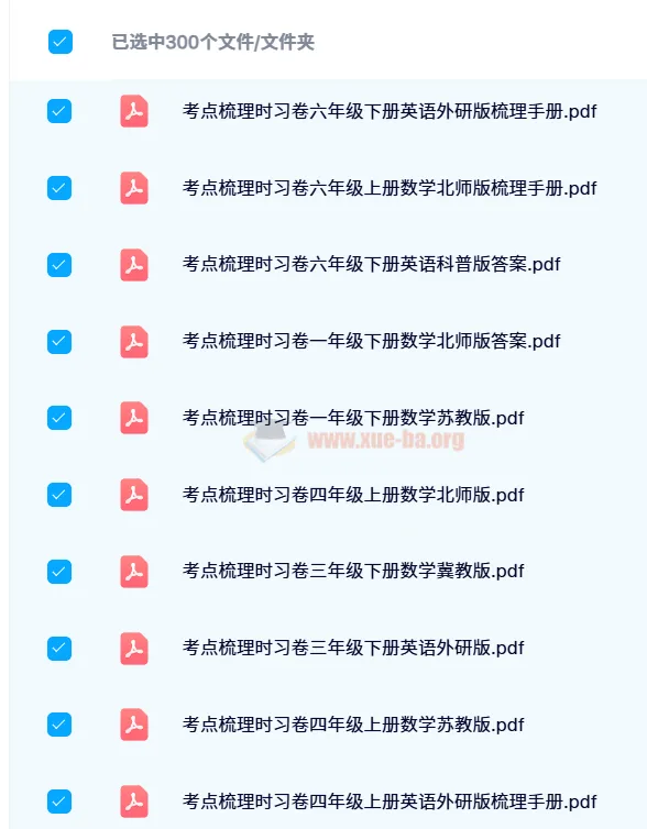 王朝霞考点梳理时习卷 1-6年级全套PDF资源
