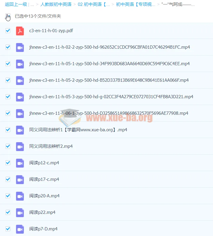 一气呵成——中考阅读完全解析 视频课程+配套讲义