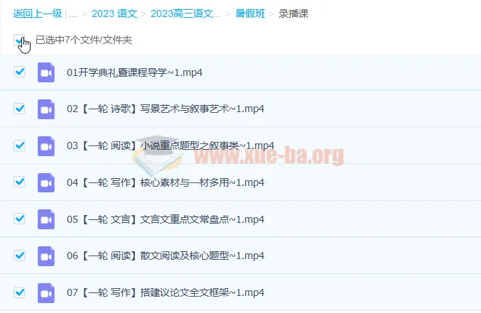 2023高考语文 成瑞瑞一轮暑假班+秋季班 直播录播课资源