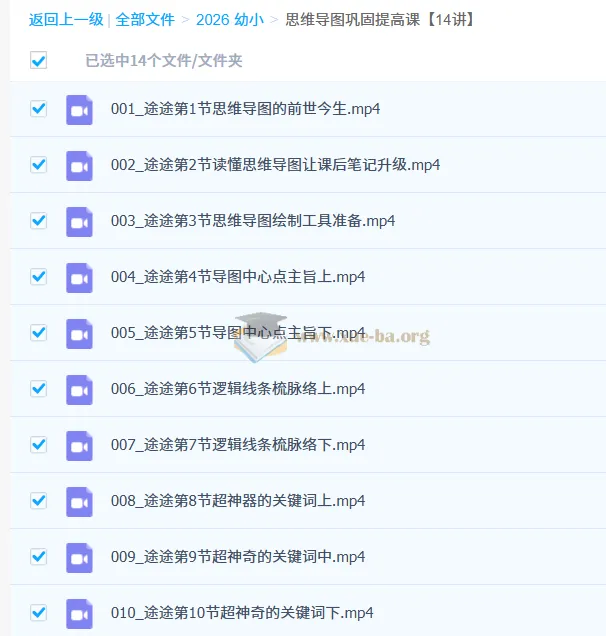 白马老师思维导图巩固提高课14讲 从入门到进阶系统掌握