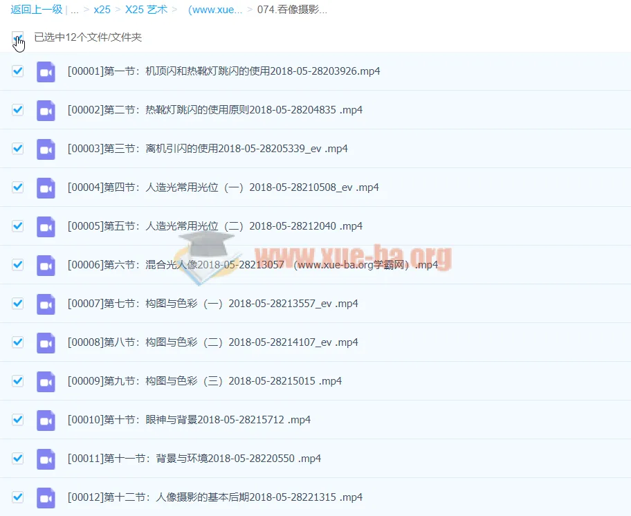 袁洁人像摄影必修课：从用光到后期系统再提高