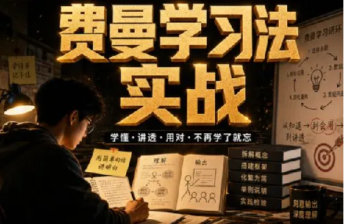 费曼学习法全套视频课程：思维导图+记忆力+笔记技巧