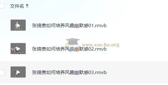张锦贵如何培养风趣幽默感 3集讲座实录