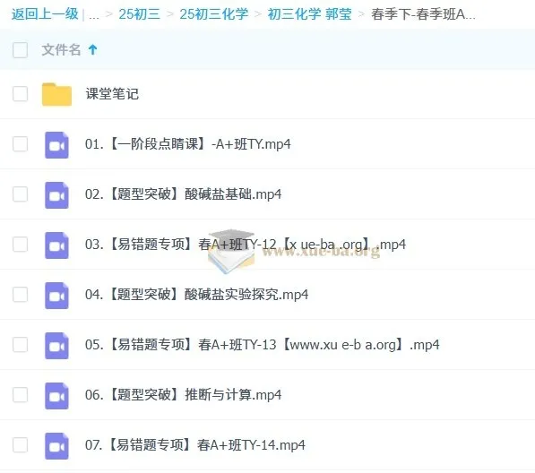 2024-2025初三中考化学郭莹A+秋季班寒假班春季班课程合集