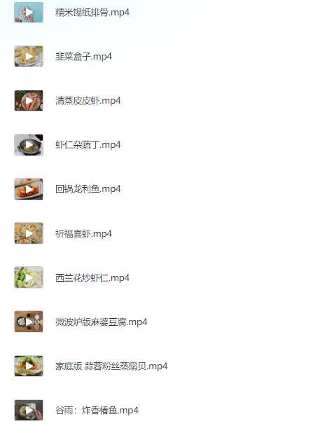 100道名菜制作视频教程 家常菜谱烹饪合集