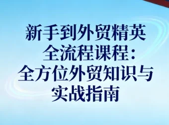 新手到外贸精英全流程课程：全方位外贸知识与实战指南