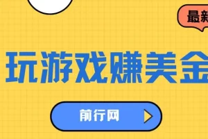 海外游戏任务平台：玩游戏与问卷任务赚美金，可多账号操作