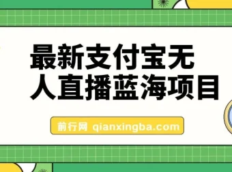 支付宝无人直播蓝海项目课程