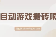 全自动游戏搬砖项目：单账号日收益可观，支持矩阵操作