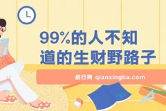 生财野路子：鲜为人知的赚钱之道
