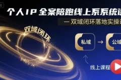 个人IP全案陪跑线上系统课：双域闭环落地实操