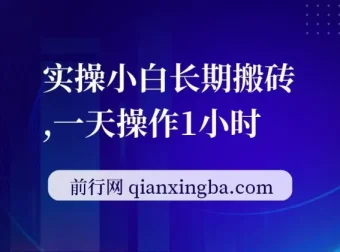 实操小白长期搬砖项目教程