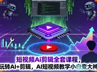 短视频AI剪辑全套课程：AI+剪辑教学，助力小白进阶