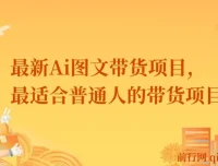 最新Ai图文带货课程：普通人带货新途径