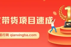 图文带货项目速成课程：无出镜、无发货、不开播也能赚钱