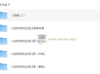 新东方剑桥流利生活口语课程（初中高级）