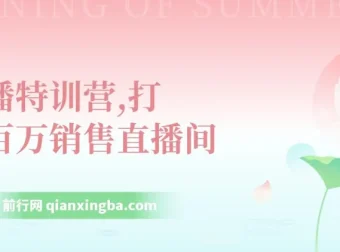 直播特训营：掌握技巧，打造百万销售直播间